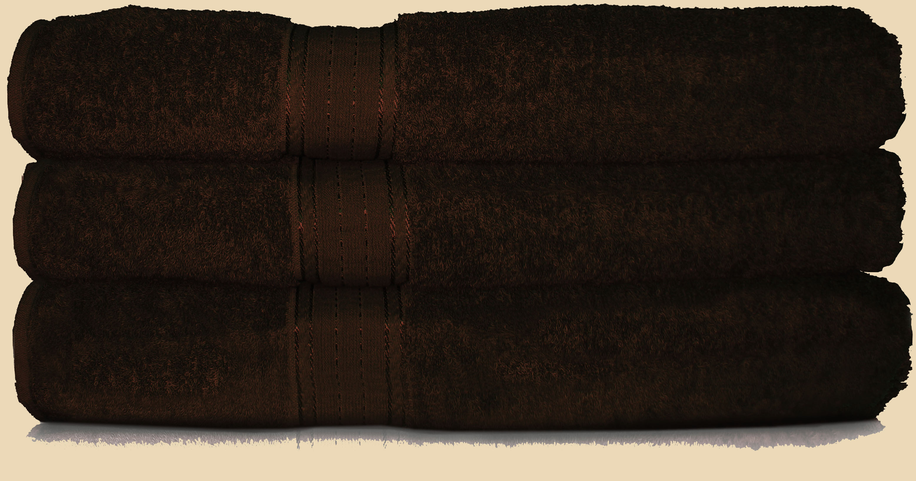 pcs By Crown Jewel Brown 30x54 Luxurious Bath Towels  