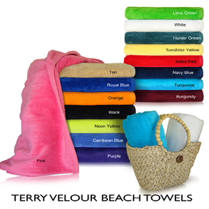 34x70 Terry Velour Beach Towels